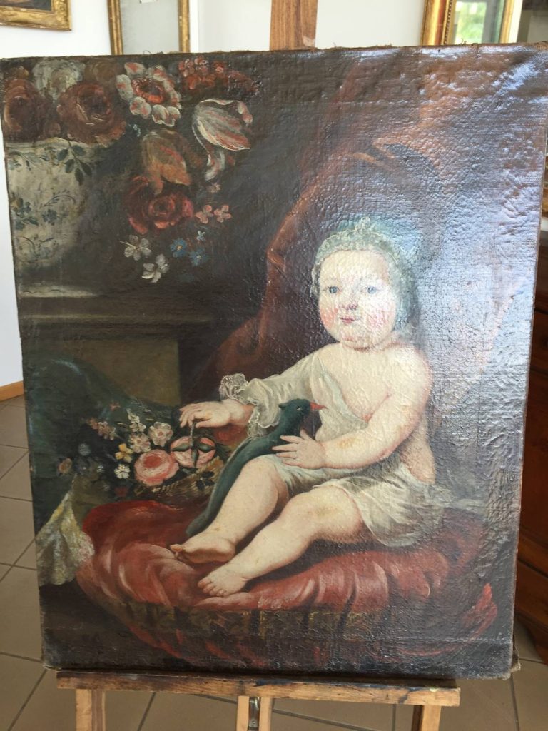 foto-Dipinto olio su tela epoca 1600