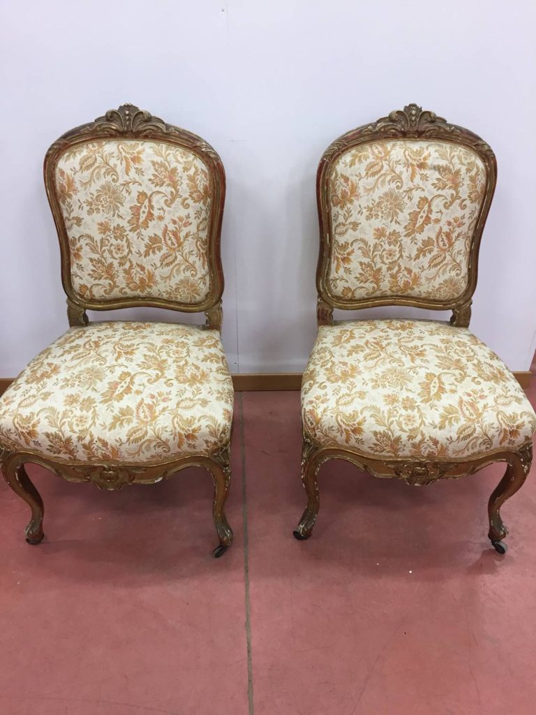 foto-coppia di sedie dorate Luigi Filippo
