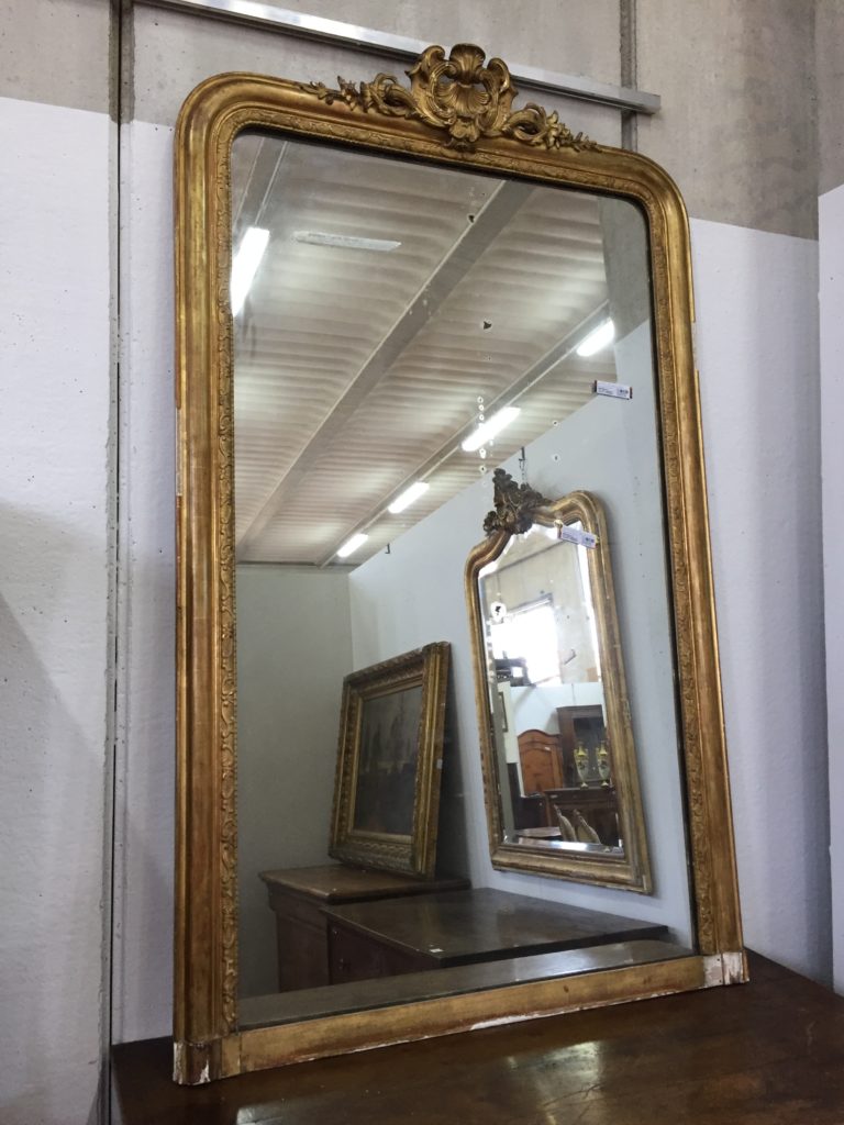 foto-Specchiera dorata Luigi Filippo con cimasa